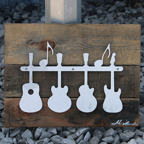 Reclaimed Wood-Metal Artwork -- Ladies in Waiting