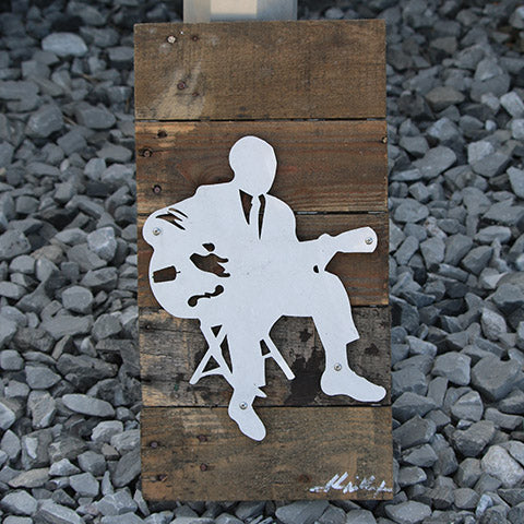 Reclaimed Wood-Metal Artwork -- Muddy Waters