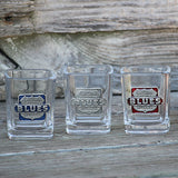 Gateway to the Blues Pewter Logo Square Shot Glass