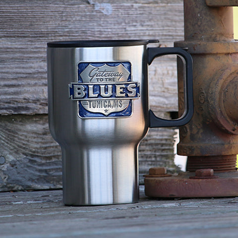 Gateway to the Blues Travel Mug with Pewter Logo