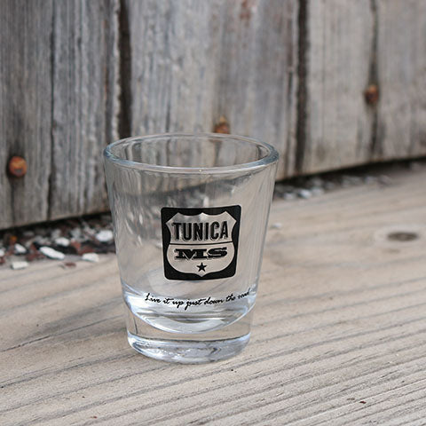 Tunica, MS - Clear Tunica MS Logo Shot Glass